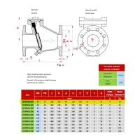 Art. 106 Valvola clapet flangiata PN16 DN40 2155PN16.106