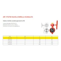 Art. 970/FM Valvola a farfalla scanalata approvata UL/FM - DN 2"1/2 9122.970
