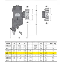 Filtro defangatore magnetico autopulente semiautomatico DN32 ø1'. Orientabile per installazioni orizzontali e verticali. Rubinetto di scarico con portagomma. Attacco G 1" (ISO 228-1) F 577600