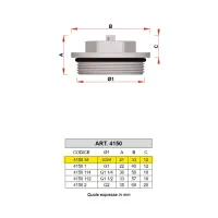 4150 - Tappo terminale con tenuta O'RING - Misura 3/4" 4150 34