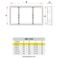 7150 - Cassetta in lamiera verniciata - Misura 450x450x110 mm 7150 40