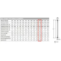 Ardesia radiatore tubolare 2 colonne h.1800 - 18 elementi - colore bianco RAL9016 - completo di tappo cieco e riduzioni da 1/2" 3541700003536