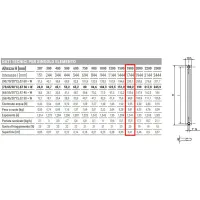 Ardesia radiatore tubolare 3 colonne h.1800 - 13 elementi - colore bianco RAL9016 - completo di tappo cieco e riduzioni da 1/2" 3541700006572