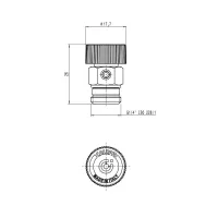 Valvolina manuale di sfogo aria per radiatori. Volantino in resina bianco. Filetto a tenuta PTFE. Misura 1/4" 505121