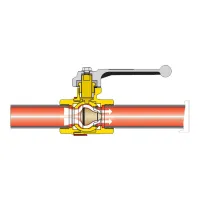BALLSTOP, Valvola a sfera con ritegno incorporato, per impianti di riscaldamento. Misura 1"1/4 327700