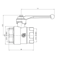 BALLSTOP, Valvola a sfera con ritegno incorporato, per impianti di riscaldamento. Misura 1"1/4 327700