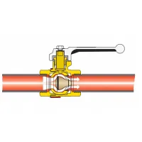 BALLSTOP, Valvola a sfera con ritegno incorporato, per impianti di riscaldamento. Misura 1/2" 327400