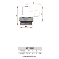 6010 - Valvola manuale di scarico orientabile - Misura 1/2" 6010 12