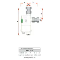 2275 - COMPACTFAR - Defangatore ultracompatto per impianti termici - Misura 3/4" 2275 34