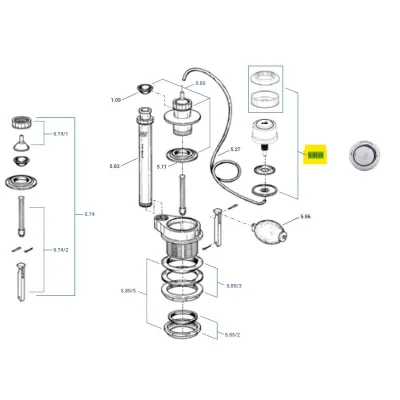 Comando Pneumatico Unibox senza foro 5.91/S - -  ITS TODINI - - 5.91/S
