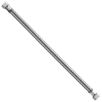 Attacco flessibile DN10 treccia acciaio inox AISI 304, femmina/femmina - Misura 1/2" x 1/2" L.30 cm 0093FF44030