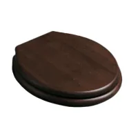 PAESTUM sedile vaso wc legno moro con cerniere cromate PA133 - -  CERAMICA GLOBO - -  