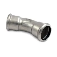 Curva 45° FF ø18 Inox 316L a pressare 181018450C - -  RACCORDERIE METALLICHE - - 181018450C