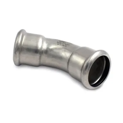 Curva 45° FF ø18 Inox 316L a pressare 181018450C - -  RACCORDERIE METALLICHE - - 181018450C