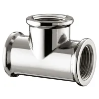 Raccordo a tee femmina in ottone cromato - Misura 1/2" 00540400CR 