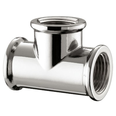 Raccordo a tee femmina in ottone cromato - Misura 3/4" 00540500CR 