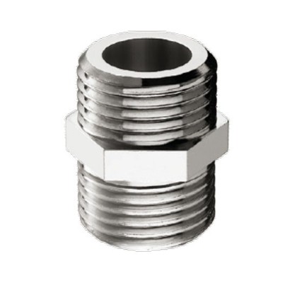 Nipplo niples vite doppia in ottone cromato - Misura 3/4" 00390500CR 