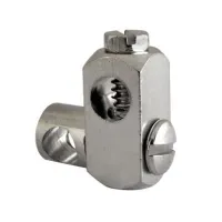 Morsetto snodino doppio in ottone nichelato - Misura ø6,2 x 6,2 00800660NI 