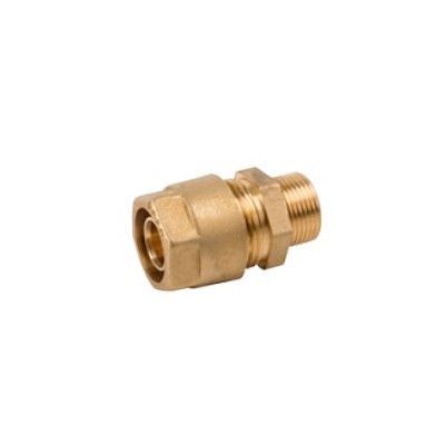 Raccordo diritto maschio 16x2,25 x 1/2"corto Pexal Twist con portagomma separabile VS0100606