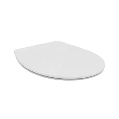Ceramica Dolomite Quarzo Eurovit sedile con cerniere in metallo, bianco E131701
