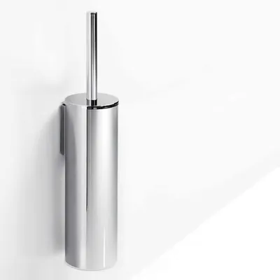 Inda My Love portascopino da parete o da terra, con scovolo di ricambio bianco incluso, finitura cromo AV014ACR