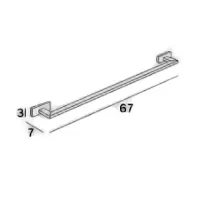 Inda Lea porta salviette 67 cm - interasse 60 cm A1918CCR - -  INDA - -  