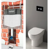 TROPEA S MURARE cassetta wc incasso meccanica con rivestimento rete e foderina. Per vaso wc a terra. VS0858002