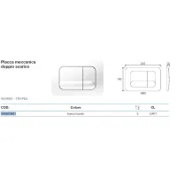 Placca meccanica doppio scarico WINNER - TROPEA, colore bianco lucido VS0870501