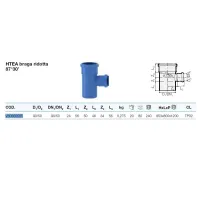 Triplus HTEA braga ridotta 87° 30' in PP a innesto ø90 x 50 mm VS0650585