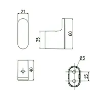 Inda Mito appendiabiti, finitura cromo A2020ACR
