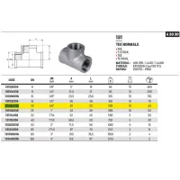 Tee normale femmina ø3/4"F inox 316 131304316