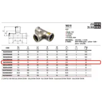 Tee femmina ø35 Inox 316L a pressare GAS 182035000G - -  RACCORDERIE METALLICHE - -  