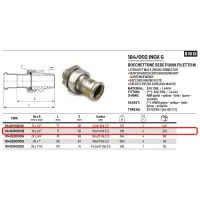 Bocchettone sede piana filetto M ø18 x 1/2"M GAS 184018002IG - -  RACCORDERIE METALLICHE - -  