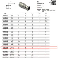 Riduzione MF ø76,1 x 54 Inox 316L a pressare 191076054