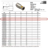 Riduzione MF ø28 x 18 Inox 316L a pressare GAS 191028018G - -  RACCORDERIE METALLICHE - -  