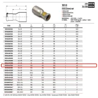 Riduzione MF ø54 x 15 Inox 316L a pressare GAS 191054015G - -  RACCORDERIE METALLICHE - -  