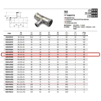 Tee ridotto ø35 x 18 x 35 Inox 316L a pressare 192035018