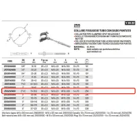 Collare ø2"1/2 fissaggio tubo ø73÷76,5 con dado puntato 255212000