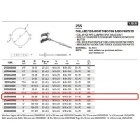 Collare ø3" fissaggio tubo ø86÷89 con dado puntato 255300000