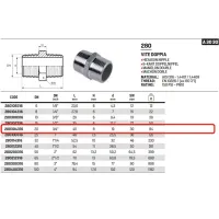 Vite doppia inox 316 ø3/4"M 280304316