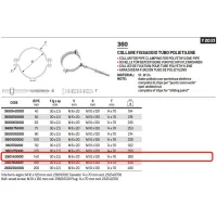 Collare ø140 mm per fissaggio tubo PE polietilene 260140000