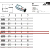 Riduzione MF ø42 x 28 a pressare 391042028