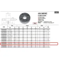Flangia piana PN6 DN200 ø8" 410200006I - -  RACCORDERIE METALLICHE - - 410200006I