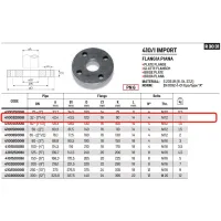 Flangia piana PN6 DN32 ø1"1/4 410032006I - -  RACCORDERIE METALLICHE - - 410032006I