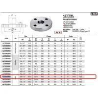 Flangia piana PN16 DN300 ø12" - EN1092-1-01 - AISI 316L 427300316
