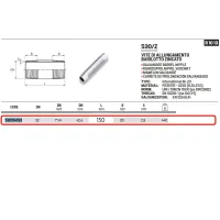 Vite di allungamento barilotto zincato ø1"1/4 L.150 mm 530114153