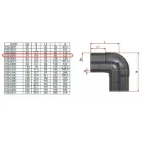 Gomito a 90° codolo lungo PE100 ø50 PN16 12EG050 - -  NUPI - -  