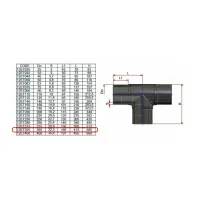 Raccordo Tee 90° codolo lungo PE100 ø355 PN16 12ET355 - -  NUPI - -  