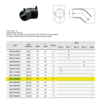 3005 Curva ø140 a 45° PE100 - S5 Gas - PN 16 20°C elettrosaldabile 3005140000001