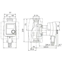 Stratos PICO-Z 20/1-4 PN 10 interasse 150 mm G 1"1/4 circolatore premium singolo a rotore bagnato con attacchi filettati 4216470